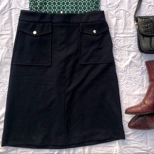 Navy pencil skirt with POCKETS